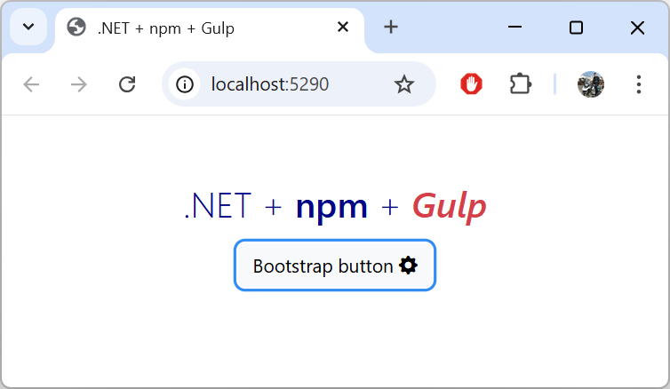 .NET + npm + Gulp